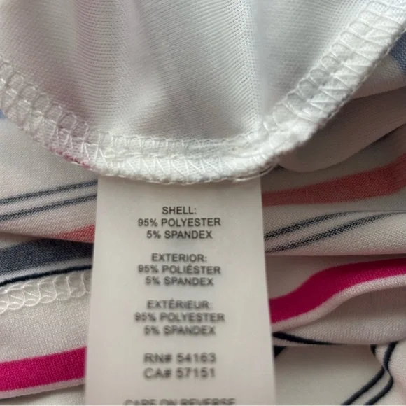 ❤️2/$15 or 3/$21❤️Tommy Hilfiger Striped Sleeveless Button-Down Top, Size L - Picture 11 of 12